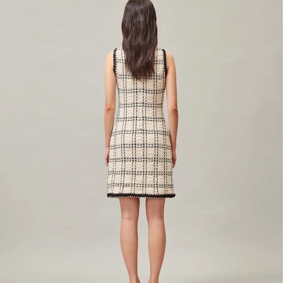 Tory Burch NWT $596 Sleeveless Linen Tweed Shift Dress Size Small Chanel - Picture 3 of 15